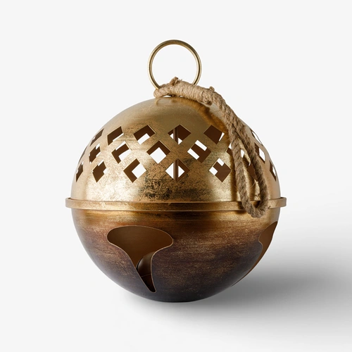 Antique Gold Lattice Bell Medium 52cm