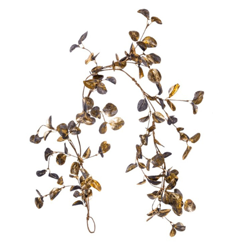 Gold Eucalypt Leaf Garland  120x20cm