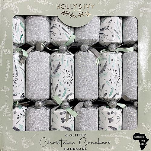 Mistletoe Sprigs Christmas Crackers 6pk