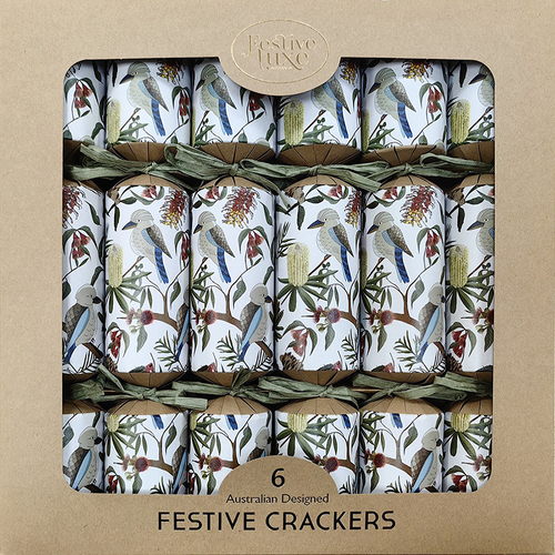 Laugh Out Loud Kraft Christmas Crackers 6pk