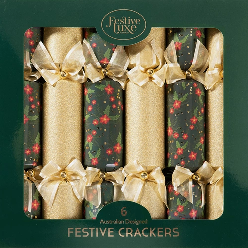 Shimmer Berries Christmas Crackers 6pk