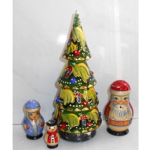 Light Green 5pc Russian Tree Set 22cm