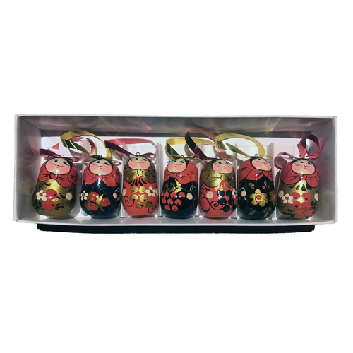 Red Russian Decoration Set 7 pc