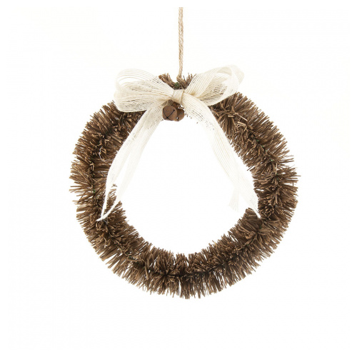 Brown Bottlebrush Wreath 22cm