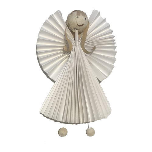 White Paper Hanging Angel  13cm H