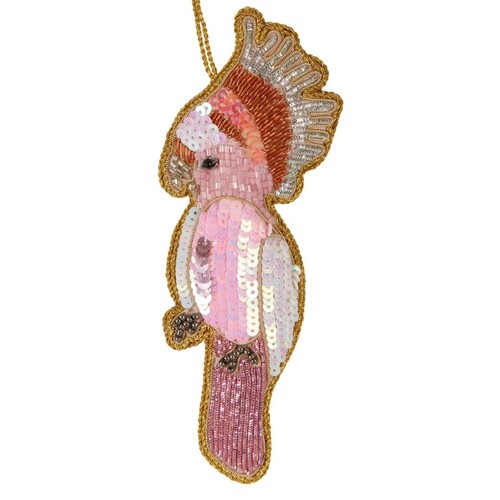 Sequin Pink Galah Hanging Decoration