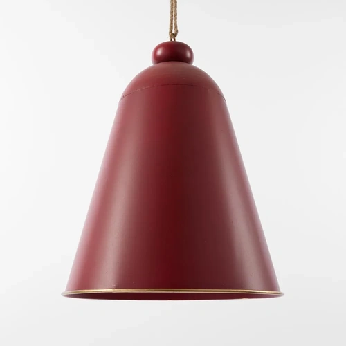 Vintage Red Hanging Iron Christmas Bell Large