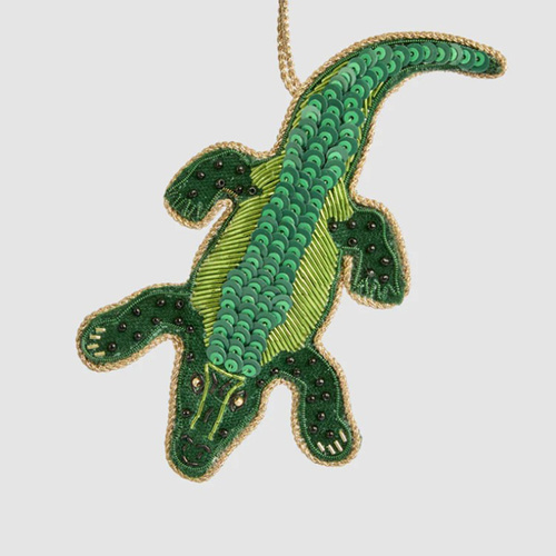 Torres Crocodile Sequin Hanging Christmas Decoration