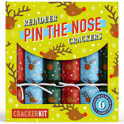 Reindeer Pin the Nose Crackers 6pk