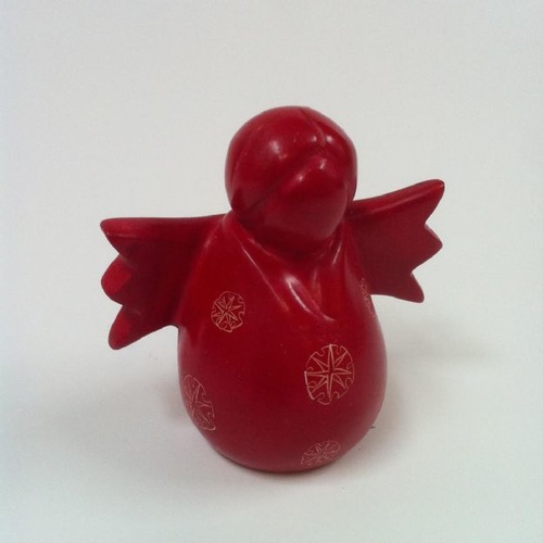 Red Angel With Snowflake 7 cm