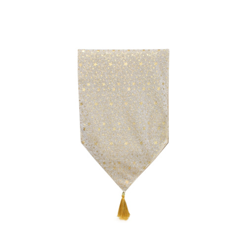 Gold  Table Runner with Stars 180 x 36 cm