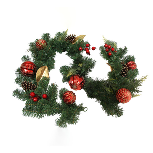 Red Bauble Garland 180cm