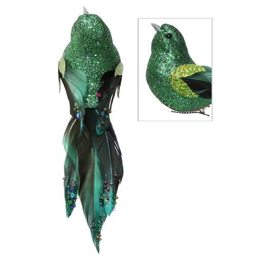 Abby Green Clip on Christmas  Bird  20cm