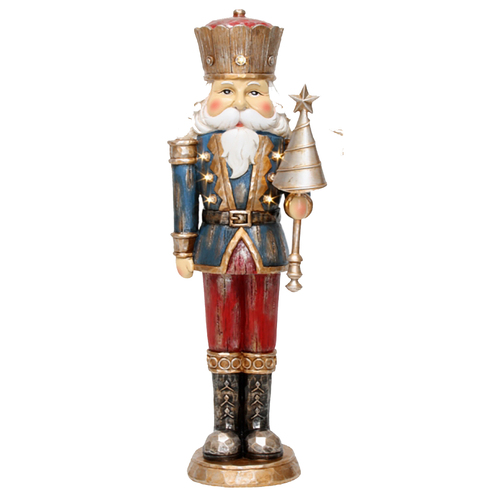 Nutcracker Blue LED buttons 46cm