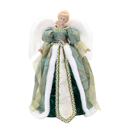 Paisley Sage Angel Christmas Tree Topper 40cm