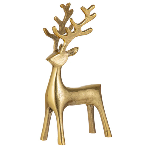 Decorative Gold Metal Tabletop Reindeer  25cm H