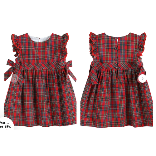 Red Plaid Christmas Dress 3yr