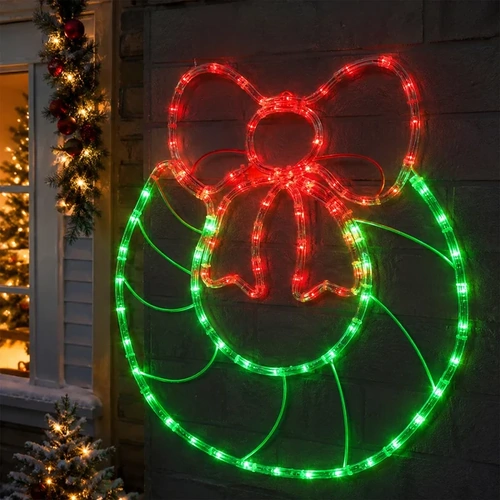 LED Christmas Wreath Outdoor Display