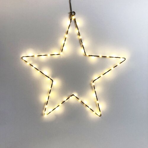 Hanging LED Star - Large - White / Warm White
