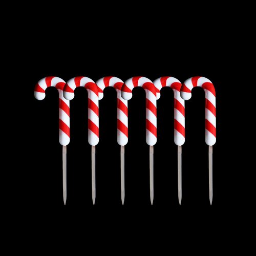 LED Candy Cane Stakes - Dual Power +