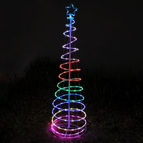 RGB LED Spiral Christmas Tree 1.8m