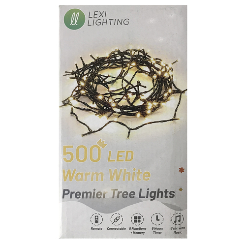 500 LED Connectable LED Lights - Warm White