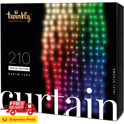 Twinkly™ 210 RGB & White LED Curtain