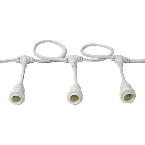 Festoon - 10 Hanging Sockets - White Lead
