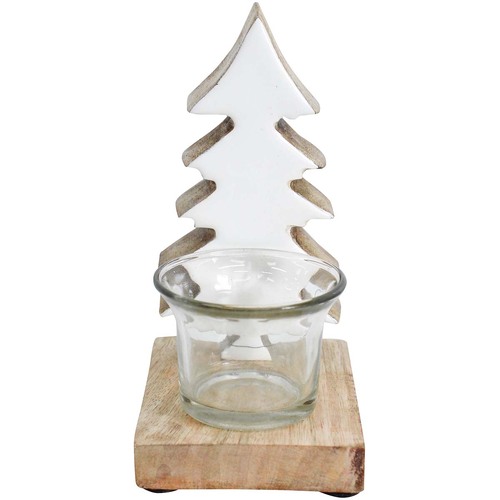 White Christmas Tree Tealight Holder