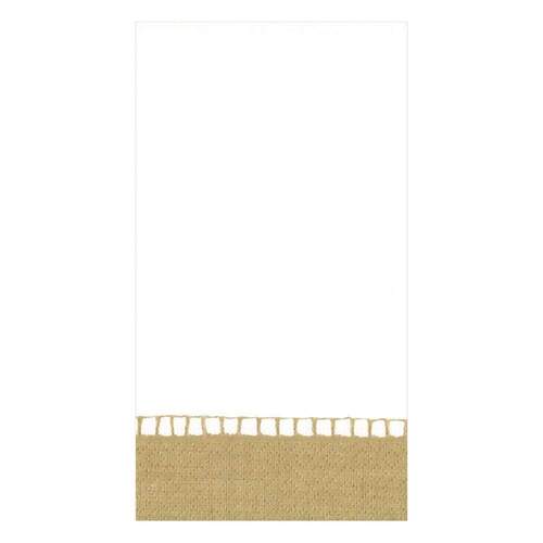 Gold Border Linen  Buffet Napkin  15pk