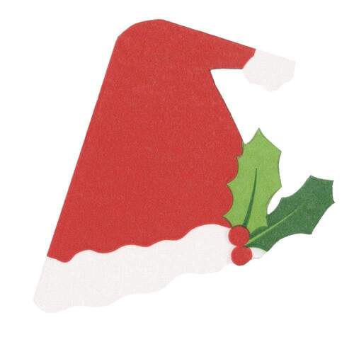 Die-cut Santa Hat Napkin 15pk