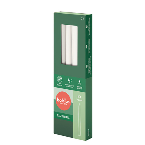 White  Taper Candles 4pk