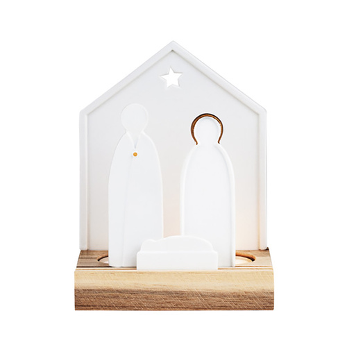 Nativity Crib Shadow Light Tealight
