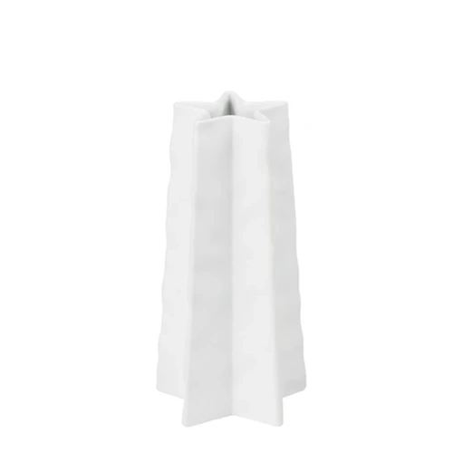 White Porcelain Star Shaped Vase Small 16 x 8 cm