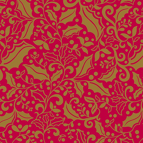 Red Gold Holly Christmas Paper Serviette Napkins