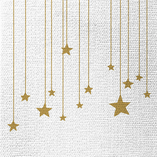 Stars on Canvas White Christmas Paper Serviettes