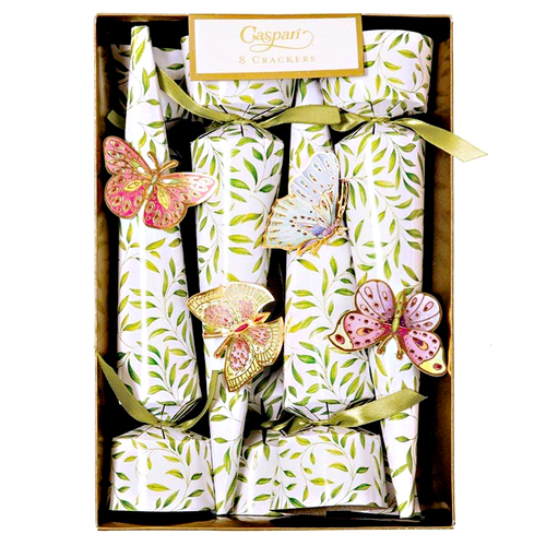 Jewelled Butterflies Christmas Crackers 8Pk