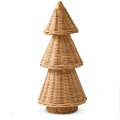 Natural  Rattan Christmas Tabletop Tree Large