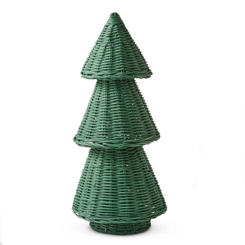 Green Rattan Christmas Tabletop Tree Large
