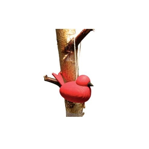 Red Timber Bird 4cm