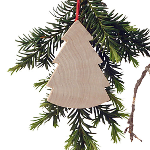 Natural Wooden Tree Decoration 8.5cm