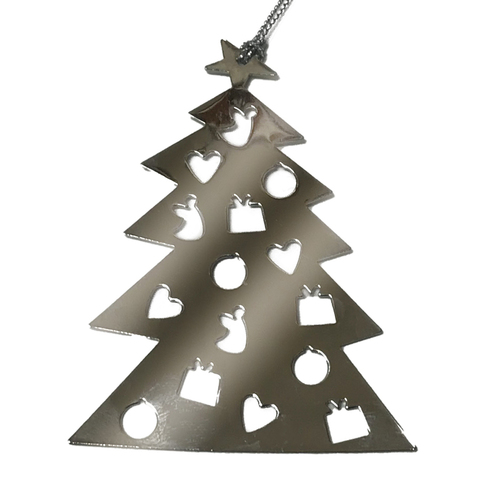 Silver Hanging Christmas Tree