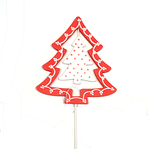 Red White Tree Pick