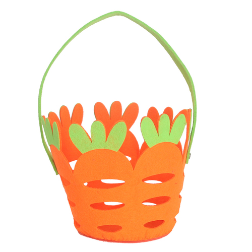 Easter Carrot Felt Egg Hunt Basket - 25cm