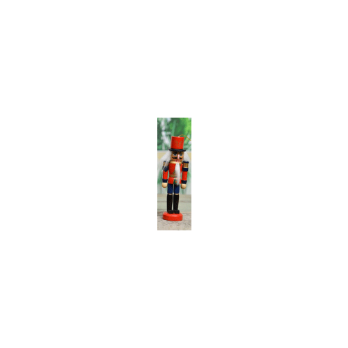 Nutcracker Decoration  12.5cm Red with Blue  Pants