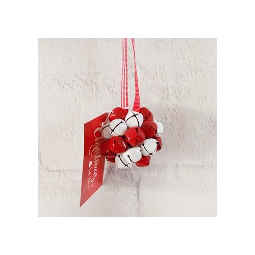 5 cm Red/White Bell Ornament