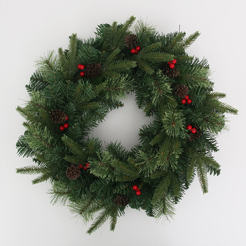 Pine Cone Berry Pine Needle Wreath 60cm