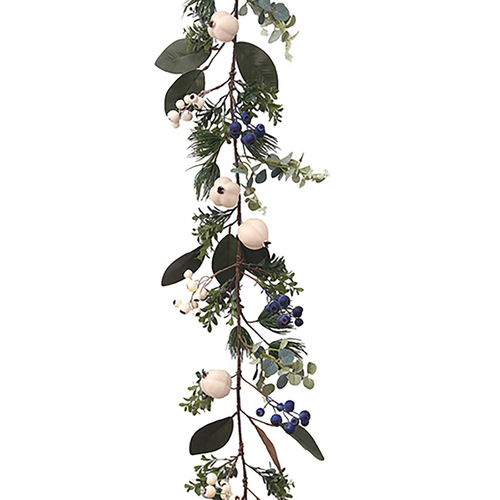 White Pomegranate and Blueberry Garland 140cm