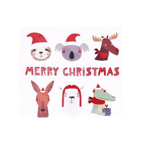 Merry Christmas Animal Fun Paper Napkin