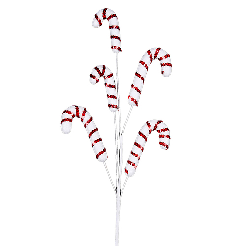 Red White Candy Cane Spray 68cm